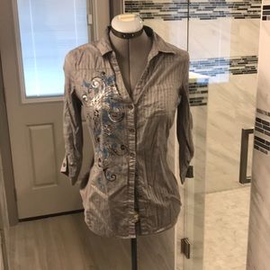 Gray Button-up Shirt